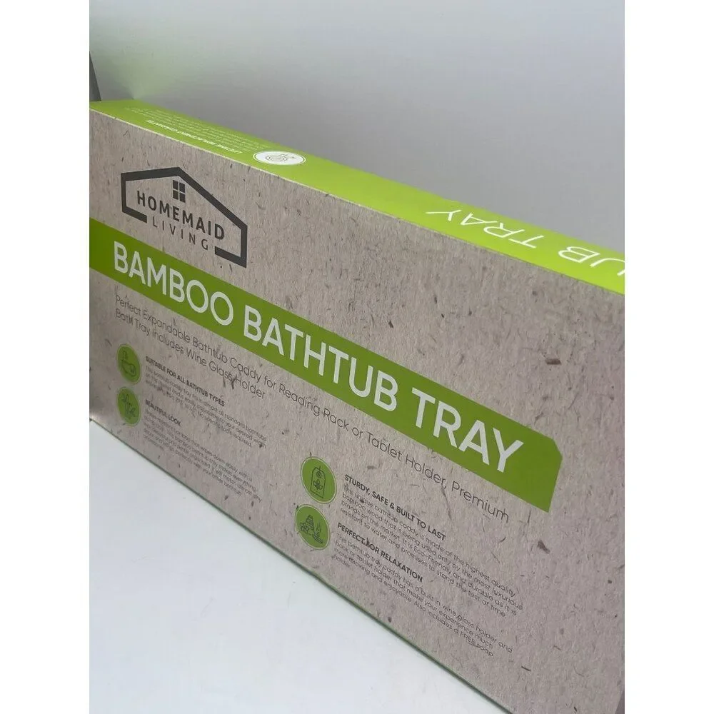 Homemaid Living Bamboo Bathtub Tray NEW